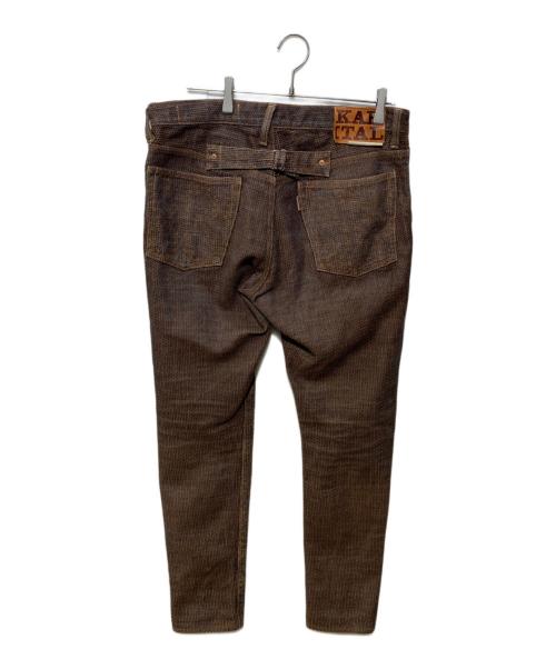 KAPITAL（キャピタル）KAPITAL (キャピタル) 渋柿刺し子センチュリーデニム ブラウン サイズ:	SIZE 36の古着・服飾アイテム