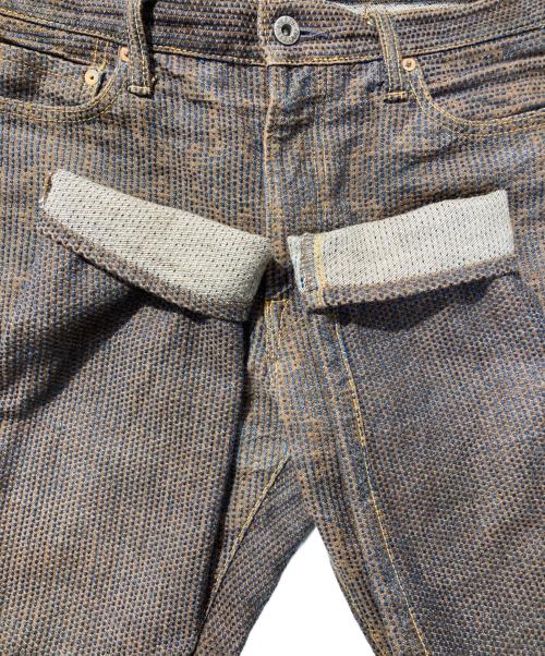 KAPITAL（キャピタル）KAPITAL (キャピタル) 渋柿刺し子センチュリーデニム ブラウン サイズ:	SIZE 36の古着・服飾アイテム