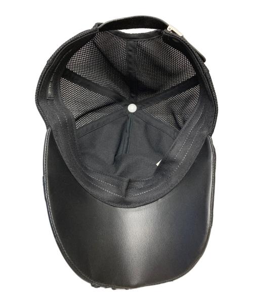 BACK BONE（バックボーン）BACK BONE (バックボーン) レザーパッチワークキャップ ブラックの古着・服飾アイテム