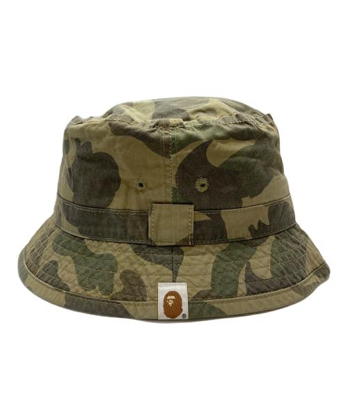 A BATHING APE（アベイシングエイプ）A BATHING APE (アベイシングエイプ) カモ柄バケットハット グリーンの古着・服飾アイテム