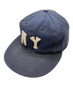 EBBETS FIELD FLANNELSエベッツフィールドフランネルズ）の古着「NYロゴキャップ」｜ネイビー