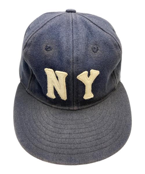 EBBETS FIELD FLANNELS（エベッツフィールドフランネルズ）EBBETS FIELD FLANNELS (エベッツフィールドフランネルズ) NYロゴキャップ ネイビー サイズ:7　3/8の古着・服飾アイテム
