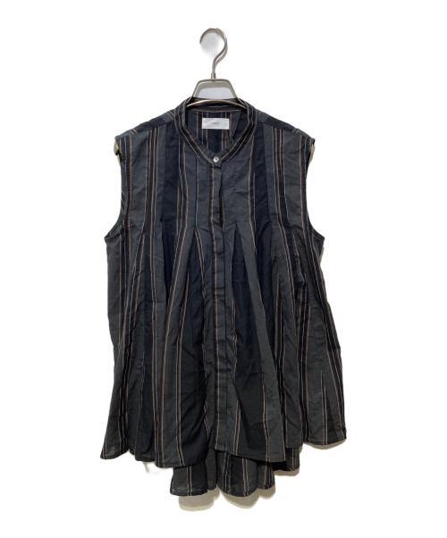 YARRA（ヤラ）YARRA (ヤラ) INDIAタック切替ノースリブラウス ブラック サイズ:FREEの古着・服飾アイテム