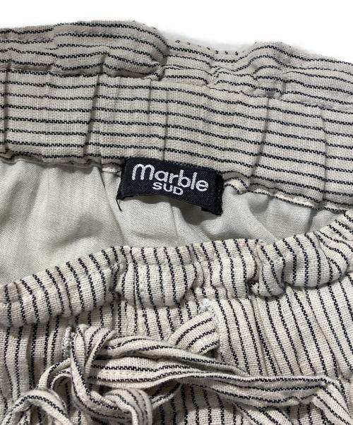 Marble SUD（マーブルシュッド）Marble SUD (マーブルシュッド) リネン混ストライプパンツ ベージュ サイズ:記載なしの古着・服飾アイテム