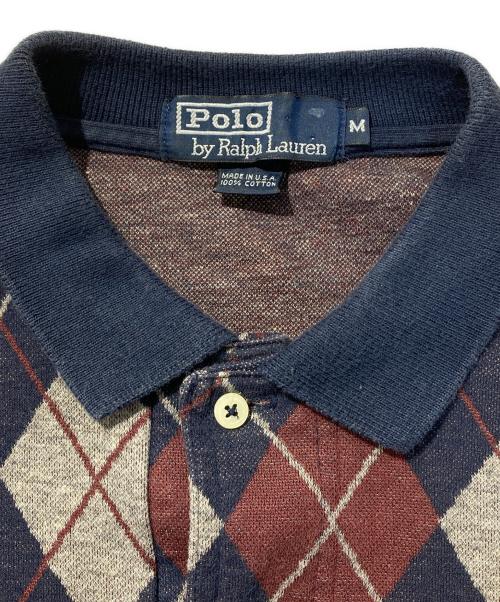 POLO RALPH LAUREN（ポロ・ラルフローレン）POLO RALPH LAUREN (ポロ・ラルフローレン) アーガイルラガーシャツ ネイビー サイズ:Mの古着・服飾アイテム