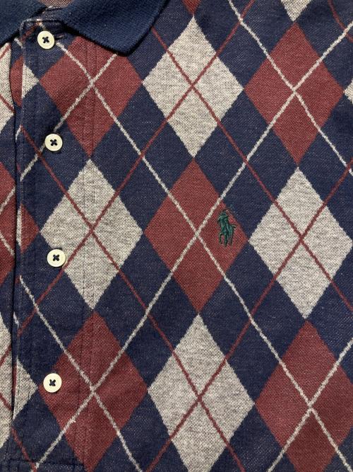 POLO RALPH LAUREN（ポロ・ラルフローレン）POLO RALPH LAUREN (ポロ・ラルフローレン) アーガイルラガーシャツ ネイビー サイズ:Mの古着・服飾アイテム
