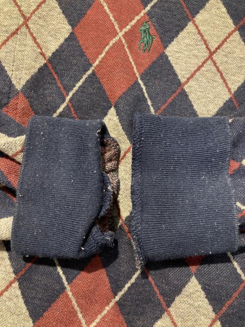POLO RALPH LAUREN（ポロ・ラルフローレン）POLO RALPH LAUREN (ポロ・ラルフローレン) アーガイルラガーシャツ ネイビー サイズ:Mの古着・服飾アイテム