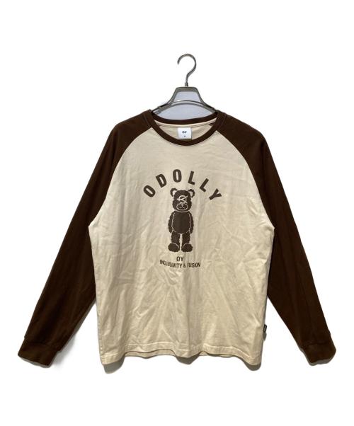 OY（オーワイ）OY (オーワイ) ODOLLY RAGLAN L/S TEE ブラウン サイズ:XLの古着・服飾アイテム