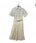 theory（セオリー）の古着「Sleek Poplin 3 Pleated Wrap Dress」｜アイボリー