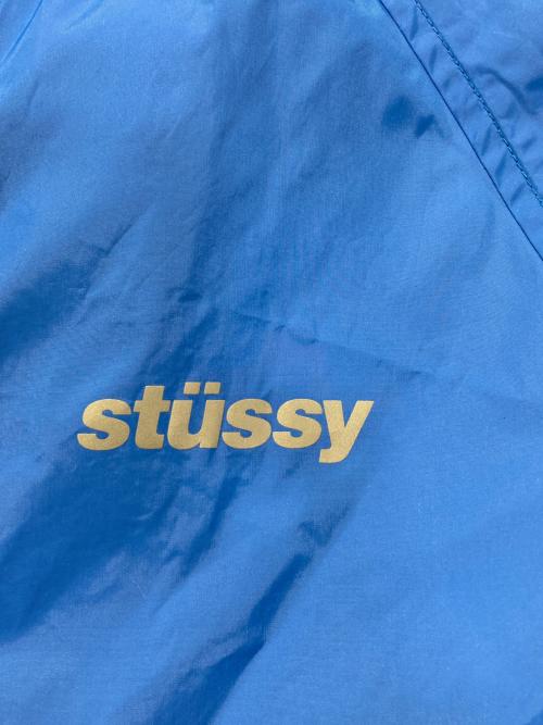 stussy（ステューシー）stussy (ステューシー) ナイロンフーデッドジャケット ブルー サイズ:Mの古着・服飾アイテム
