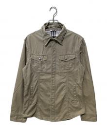 BURBERRY BLACK LABEL（バーバリーブラックレーベル）の古着「襟芯シャツジャケット」｜ベージュ