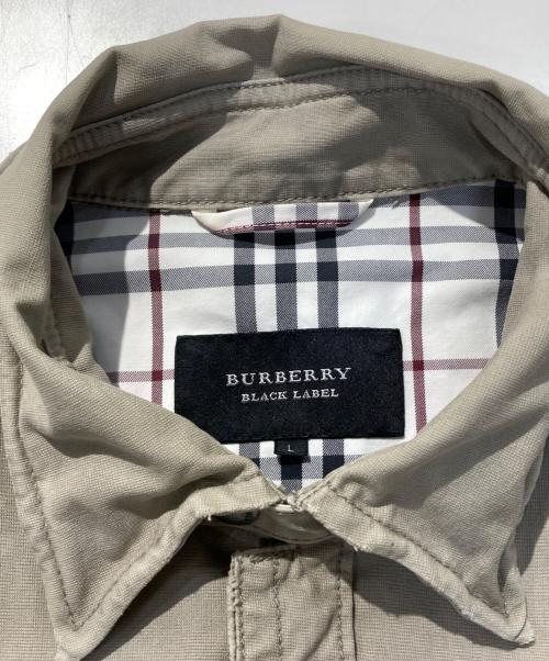 BURBERRY BLACK LABEL（バーバリーブラックレーベル）BURBERRY BLACK LABEL (バーバリーブラックレーベル) 襟芯シャツジャケット ベージュ サイズ:Lの古着・服飾アイテム