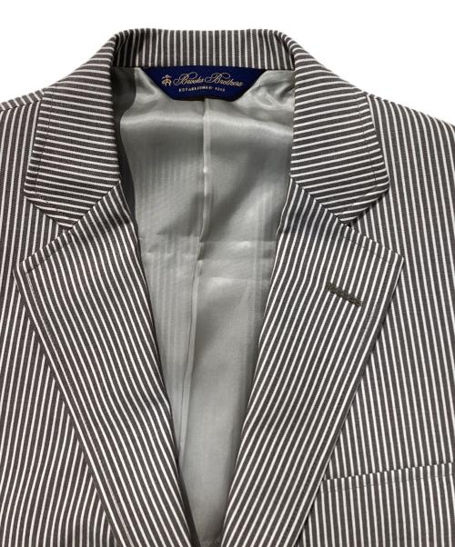 BROOKS BROTHERS（ブルックスブラザーズ）BROOKS BROTHERS (ブルックスブラザーズ) 段返り3Bストライプジャケット  グレー サイズ:39REGの古着・服飾アイテム