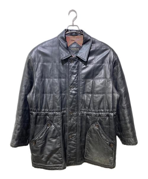 LANVIN（ランバン）LANVIN (ランバン) シープスキンレザージャケット ブラック サイズ:SIZE F50-36の古着・服飾アイテム