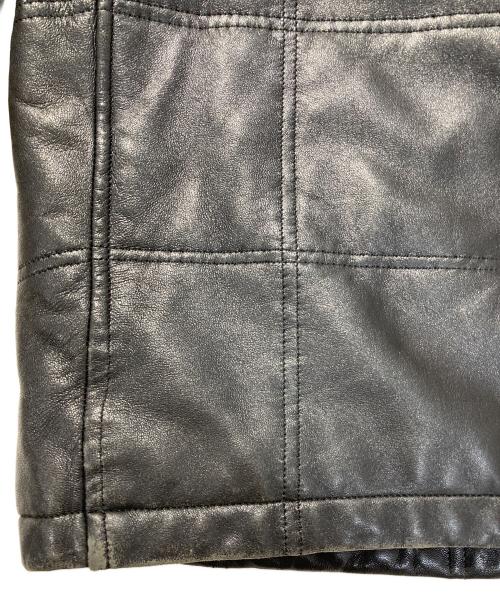 LANVIN（ランバン）LANVIN (ランバン) シープスキンレザージャケット ブラック サイズ:SIZE F50-36の古着・服飾アイテム