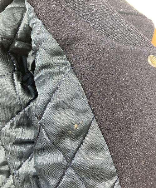Golden Bear（ゴールデンベア）Golden Bear (ゴールデンベア) レザー切替スタジャン ネイビー×ブラウン サイズ:Lの古着・服飾アイテム