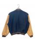 Golden Bear (ゴールデンベア) レザー切替スタジャン ネイビー×ブラウン サイズ:L：8000円