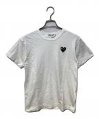 PLAY COMME des GARCONSプレイコムデギャルソン）の古着「刺繍ロゴTシャツ」｜ホワイト