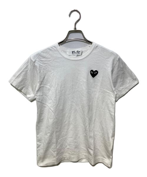 PLAY COMME des GARCONS（プレイコムデギャルソン）PLAY COMME des GARCONS (プレイコムデギャルソン) 刺繍ロゴTシャツ ホワイト サイズ:Sの古着・服飾アイテム