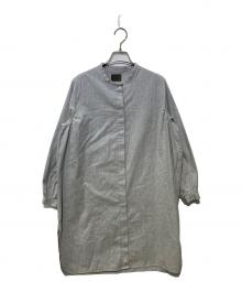 オローネ（オローネ）の古着「バンドカラーシャツワンピース」｜グレー