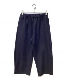 NATURAL LAUNDRY（ナチュラルランドリー）の古着「ロウールリングワイドエッグパンツ」｜ネイビー