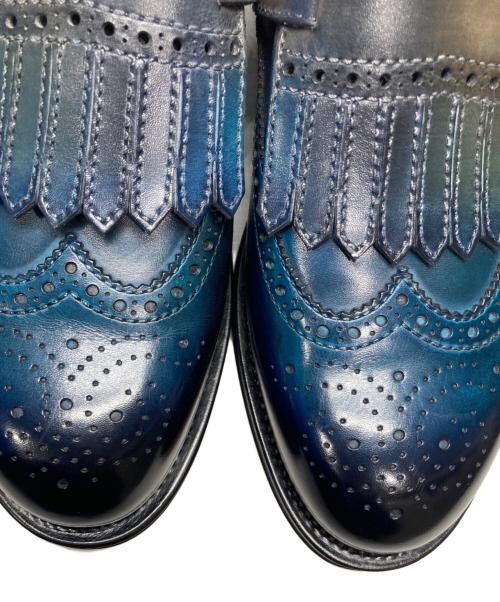 Santoni（サントーニ）Santoni (サントーニ) フリンジモンクストラップシューズ ブルー サイズ:UKG 7の古着・服飾アイテム