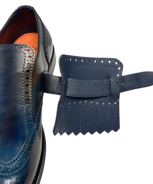 Santoni（サントーニ）Santoni (サントーニ) フリンジモンクストラップシューズ ブルー サイズ:UKG 7の古着・服飾アイテム