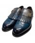 Santoni（サントーニ）の古着「フリンジモンクストラップシューズ」｜ブルー