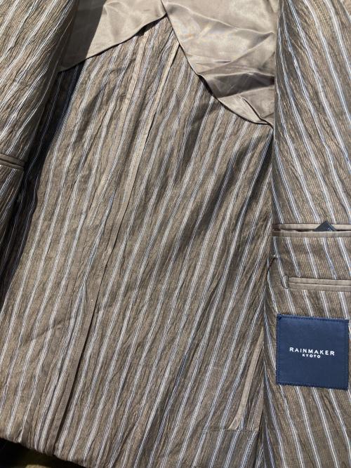 RAINMAKER（レインメーカー）RAINMAKER (レインメーカー) DOUBLE BREASTED JACKET ブラウン サイズ:46の古着・服飾アイテム