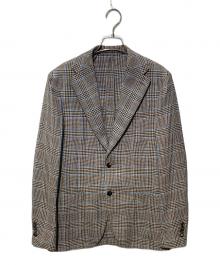 LARDINI（ラルディーニ）の古着「グレンチェック2Bジャケット」｜グレー