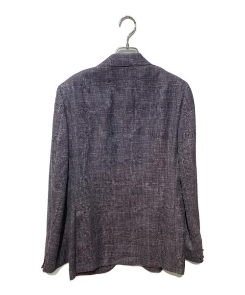 Ermenegildo Zegna COUTURE（エルメネジルド ゼニア クチュール）Ermenegildo Zegna COUTURE (エルメネジルド ゼニア クチュール) リネン2Bジャケット パープル サイズ:46の古着・服飾アイテム