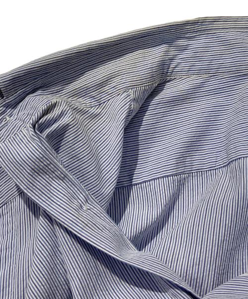 finamore（フィナモレ）finamore (フィナモレ) ストライプBDシャツ スカイブルー サイズ:40の古着・服飾アイテム