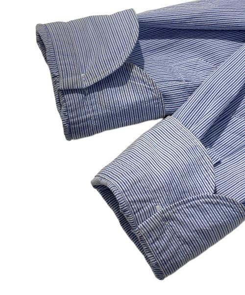 finamore（フィナモレ）finamore (フィナモレ) ストライプBDシャツ スカイブルー サイズ:40の古着・服飾アイテム