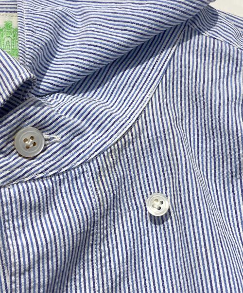 finamore（フィナモレ）finamore (フィナモレ) ストライプBDシャツ スカイブルー サイズ:40の古着・服飾アイテム