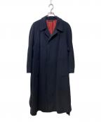 BARNEYS NEWYORK×KilgourFrench&Stanburyバーニーズ・ニューヨーク×キルガーフレンチ＆スタンバリ）の古着「マキシ丈ベルテッドステンカラーコート」｜ブラック