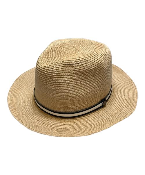 BORSALINO（ボルサリーノ）BORSALINO (ボルサリーノ) ラフィア クロッシェミディアムブリム ローラブル ベージュ サイズ:UK7 1/2 61の古着・服飾アイテム