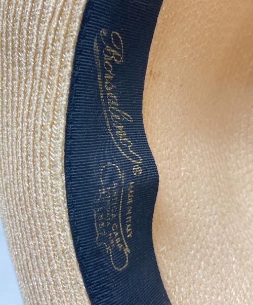 BORSALINO（ボルサリーノ）BORSALINO (ボルサリーノ) ラフィア クロッシェミディアムブリム ローラブル ベージュ サイズ:UK7 1/2 61の古着・服飾アイテム