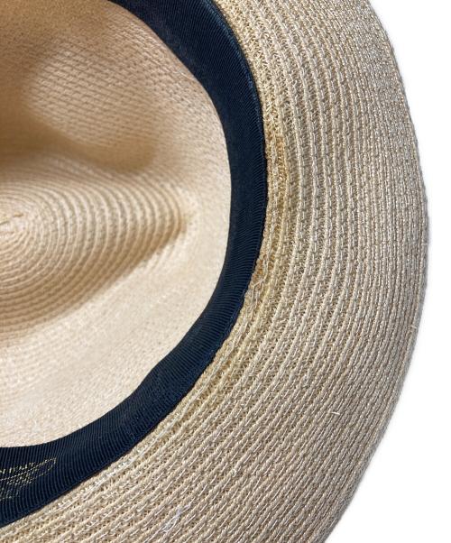 BORSALINO（ボルサリーノ）BORSALINO (ボルサリーノ) ラフィア クロッシェミディアムブリム ローラブル ベージュ サイズ:UK7 1/2 61の古着・服飾アイテム