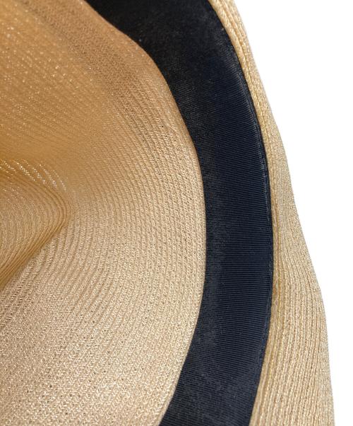 BORSALINO（ボルサリーノ）BORSALINO (ボルサリーノ) ラフィア クロッシェミディアムブリム ローラブル ベージュ サイズ:UK7 1/2 61の古着・服飾アイテム