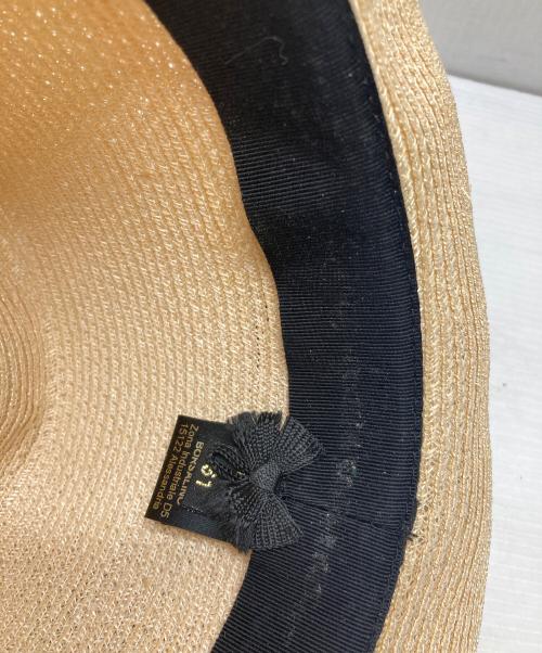 BORSALINO（ボルサリーノ）BORSALINO (ボルサリーノ) ラフィア クロッシェミディアムブリム ローラブル ベージュ サイズ:UK7 1/2 61の古着・服飾アイテム