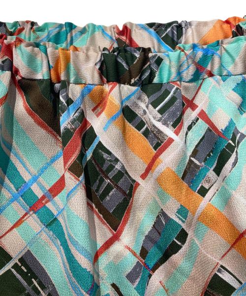 BALLSEY（ボールジィ）BALLSEY (ボールジィ) プラッドペイントプリント イージーラップスカート マルチカラー サイズ:SIZE34の古着・服飾アイテム