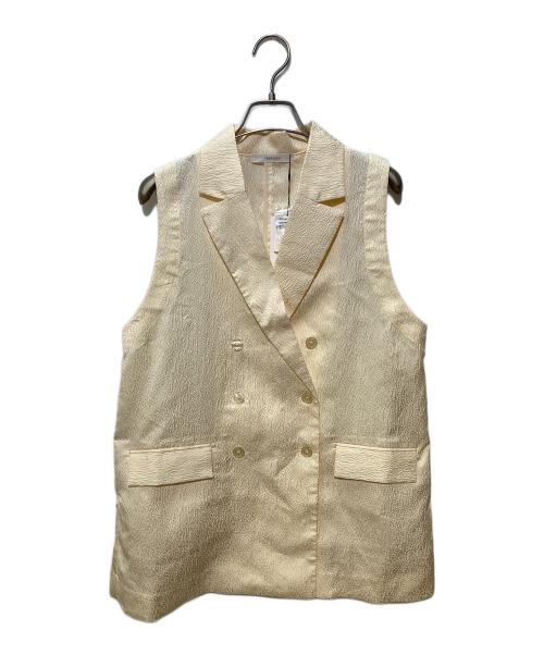 TORRAZZO DONNA（トラッゾドンナ）TORRAZZO DONNA (トラッゾドンナ) ジャガードロングダブルベスト アイボリー サイズ:FREEの古着・服飾アイテム
