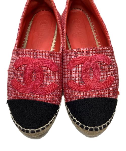 CHANEL（シャネル）CHANEL (シャネル) エスパドリーユ ピンク サイズ:SIZE 38の古着・服飾アイテム