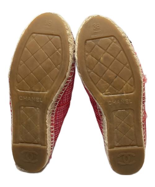 CHANEL（シャネル）CHANEL (シャネル) エスパドリーユ ピンク サイズ:SIZE 38の古着・服飾アイテム