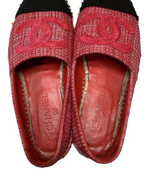 CHANEL（シャネル）CHANEL (シャネル) エスパドリーユ ピンク サイズ:SIZE 38の古着・服飾アイテム