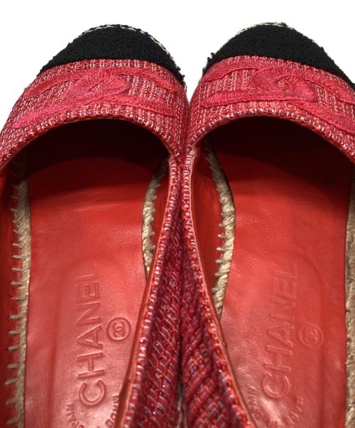 CHANEL（シャネル）CHANEL (シャネル) エスパドリーユ ピンク サイズ:SIZE 38の古着・服飾アイテム