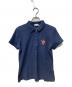 MONCLER（モンクレール）の古着「ラメロゴショートスリーブポロシャツ」｜ネイビー