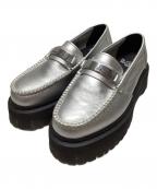 Dr.Martensドクターマーチン）の古着「Penton II Quad Metallic Leather Loafers」｜シルバー