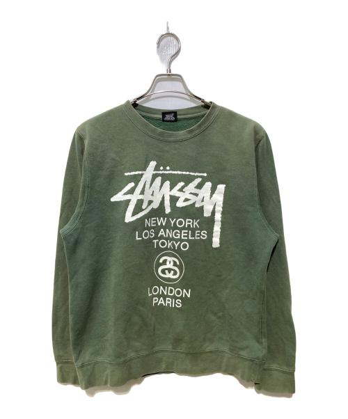 stussy（ステューシー）stussy (ステューシー) スウェット グリーン サイズ:Mの古着・服飾アイテム