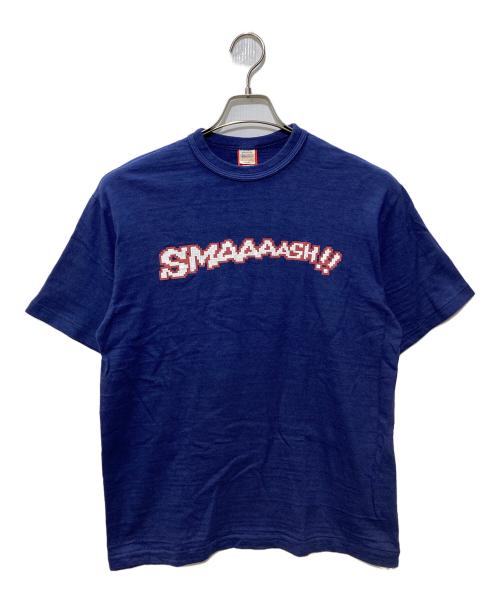 WAREHOUSE（ウエアハウス）WAREHOUSE (ウエアハウス) MOTHER2 (マザー2) SMAAAASH!!Tシャツ ネイビー サイズ:Lの古着・服飾アイテム
